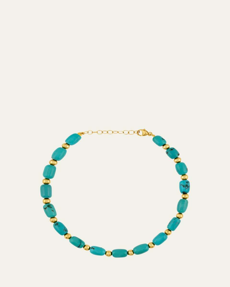 Turquoise and Gold Bead Bracelet